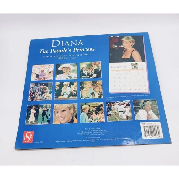Vintage 1998 Princess Diana Calender Memories of Diana The People's Princess 98 - Picture 2 of 6